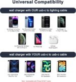 20W Dual USB C Charger with 2M Lighting Cable + 1M Lighting Cable, iPhone Charger Fast Charging for iPhone 14/13/12/11/X/8/7 - Image 5