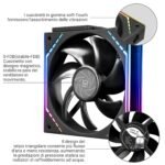 TR -TL-M12Q, CPU Colder comes with a lightweight Argb Mirror effect, quiet cooling PWM PC with a speed of 2000rpm, CPU cooler fan (120mm, Black) - Imagen 6