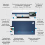 HP Color LaserJet Pro 4302fdw, A4 Color Multifunction Printer, Print, Scan and Duplex Copy, 33 ppm, N/B and Color, USB, Wi-Fi, Ethernet, Fax, Touchscreen, Blue and White - Imagen 4