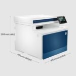 HP Color LaserJet Pro 4302fdw, A4 Color Multifunction Printer, Print, Scan and Duplex Copy, 33 ppm, N/B and Color, USB, Wi-Fi, Ethernet, Fax, Touchscreen, Blue and White - Imagen 6