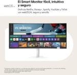 LG 34U601SA-W, Smart Monitor, 34", WQHD Display, 3440x1440, VA Panel, (21:9), webOS24, 300 nits, Remote Control, Tilt, White - Imagen 4