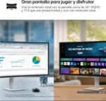 LG 34U601SA-W, Smart Monitor, 34", WQHD Display, 3440x1440, VA Panel, (21:9), webOS24, 300 nits, Remote Control, Tilt, White - Imagen 5