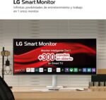 LG 34U601SA-W, Smart Monitor, 34", WQHD Display, 3440x1440, VA Panel, (21:9), webOS24, 300 nits, Remote Control, Tilt, White - Imagen 18