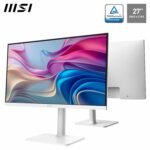 MSI Modern MD272UPHW 27" Professional UHD Monitor - 3840 x 2160 IPS Panel, 60 Hz, VESA Mount, 4-Way Adjustable - HDMI 2.0b, DisplayPort 1.4a, Type-C - White - Image 3