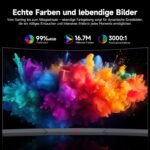 KOORUI Curved Gaming Monitor 24 Inch FHD 1080P 180Hz 1ms | 1500R VA Panel, Ultra Thin, HDMI/DP, VESA Mount, Blue Light Filter, Tilt Adjustment (Office/Gaming - Imagen 4