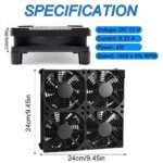 12V Fan, 120mm Computer Fan with Speed Control, AC 220V-240V, PC Fan, Brushless Cooling Fan for PC, Computer, Laptop, TV - Imagen 3