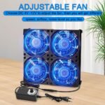 12V Fan, 120mm Computer Fan with Speed Control, AC 220V-240V, PC Fan, Brushless Cooling Fan for PC, Computer, Laptop, TV - Imagen 4