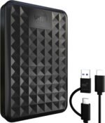 1TB- Disco duro externo portátil USB 3.0/Tipo-C - HDD delgado de alta velocidad para copia de seguridad, almacenamiento, compatible con PC, Mac, Laptop, PS4, Xbox, Windows, MacBook Negro - Image 2