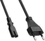 2 m power cable with Euro IEC C7, Figure 8 power cable suitable for PC monitor, DVD, primer, Samsung Philips LG Sony TV, PS4, Microsoft Surface Go/Laptop/Book, HP Envy. - Image 2