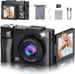 4K Photo Camera: MaxMango 48MP Compact Digital Camera with 2.8" 180° Flip Screen, Autofocus Vlogging with 32GB, 16X Zoom, for Beginners Girl Kids Boy Teens - Imagen 2