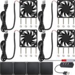 4pcs 60mm×10mm 6010 USB Brushless Cooling Fan DC 5V 3300RPM with Accessories, for DIY/Test/3D Printer/PC/DVR/CPU/Small Appliances - Imagen 2