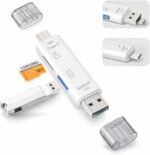 5 in 1 Card Reader and Adapter USB-A/USB-C/Micro USB MicroSD Card Reader Compatible with iPhone 15 16 17 Android S25 S24 S23 Laptop Chromebook Macbook iPad - Image 2