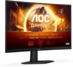 AOC Gaming C27G4ZXED - 27-Inch FHD Curved Monitor, 280Hz, 1ms, HDR10, FreeSync Premium 1920x1080, HDMI, DisplayPort Black/Grey, 27" FHD Curved, Fixed Support - Imagen 2