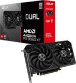 ASUS Dual Radeon RX 9060 XT PCIe 5.0 16GB GDDR6 HDMI 2.1b DisplayPort 2.1a 2.5 Slot Axial-Tech Fan 0dB Graphics Card - Imagen 2