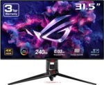 ASUS ROG Swift 32" 4K OLED Gaming Monitor (PG32UCDM) - UHD (3840x2160), QD-OLED, 240Hz, 0.03ms, G-SYNC Compatible, Custom Heatsink, Graphene Film, 99% - Imagen 2