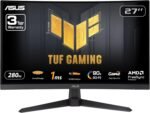 ASUS TUF Gaming Curved 27" 1080P Monitor (VG27VQM1B) - Full HD, 1500R, 280Hz, 1ms, Motion Blur Extreme Low, FreeSync Premium, Shadow Boost, Eye Care, 90% DCI-P3, - Image 2
