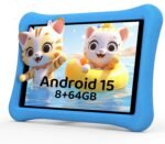 AWOW Android 15 Kids Tablet HD 10.1", 2025, 8GB RAM, 64GB ROM, Kids Tablet with Anti-Drop Case, Blue - Image 2