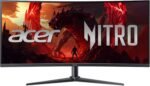 Acer Nitro Gaming 34" Monitor | QHD 3440 x 1440 | 1500R 21:9 Curved | AMD FreeSync Premium | 200Hz Refresh Rate | 1ms (VRB) | SRGB 99% | 1 Display Port 1.4 and 2 - Image 2