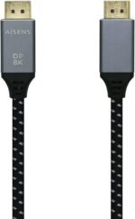Aisens Displayport Cable V1 4 8k 60hz Male to Male 0 5m Grey Black - Imagen 2