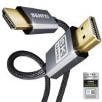 BENFEI HDMI to HDMI 2.1 Cable, Certified, 48Gbps, 4K@120Hz 8K@60Hz, Aluminum Housing, Nylon Tressé, Compatible with Mac PC TV PS5 Xbox, 1.8M - Imagen 2
