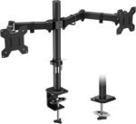 BONTEC Dual Monitor Stand 13-27 Inch LED/LCD, Table Monitor Arm with 360° Swivel and 180° Rotation Adjustable Height, up to 8 kg, VESA 75x75/100x100, Black - Imagen 2