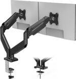 BONTEC Dual Monitor Stand for 13 to 32 Inch Screens with Tilt, Swivel and Rotation, Ergonomic Monitor Stand with Gas Spring and Cable Management, VESA 75/100 mm, up to 9 kg - Imagen 2