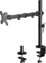 BONTEC Monitor Stand for 13-32 Inch LED LCD Screens, Desk Monitor Arm for Monitor Screens up to 10 kg, Adjustable Height, 2 Mounting Options, VESA 75x75/100x100mm - Image 2