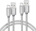 Basesailor Charger Cable for iPhone 17 16 Pro Max, USB C 2 M 2-Pack, Type C Fast Charging Cable for Apple 15, MacBook, iPad Pro 10 Mini 6 7, Air 4 5, Samsung Z Fold Flip, S22 S23 S25 S24,52 A53 A54 - Imagen 2