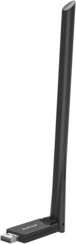BrosTrend USB WiFi 6 AX900, Largo Alcance 6dBi Antena WiFi PC, Adaptador Wi-Fi para PC Doble Banda 5GHz 600Mbps + 2.4GHz 286Mbps, Señal Potente Inalámbrico Receptor Wi-Fi USB para Windows 11/10/7 - Imagen 2