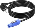 CERRXIAN 6.5FT EU Conversion Cable for PowerCon AC, 3 Pin 1.5mm² 15awg 90 Degree EEC 7/7 Male to PowerCon A Type Audio Speaker Altator Power Cable (2M) - Image 2