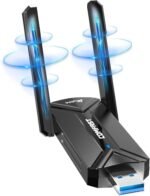 COMFAST BE6500 Adaptador WiFi USB para PC, Receptor WiFi USB 3.0, Antena WiFi 7 para Windows 10/11, Tri-Banda 6G/5G/2,4G, 2x6dBi Antenas de Alta Ganancia, WPA3, MU-MIMO, OFDMA & MLO - Imagen 2