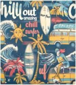 Calcomanía magnética impermeable para tabla de surf para lavavajillas, decoración magnética para el hogar, gabinete, electrodomésticos, cocina, 23 x 26 pulgadas - Imagen 2