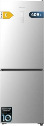 Cecotec Refrigerator Combi 409L Total No Frost Bolero CoolMarket Combi 409 Stainless Steel E. Height 185 cm, MAX INSIDE with VIP Tech, Inverter Plus Compressor, Low Consumption, Variable Temperature - Imagen 2