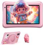 Children's Tablet 7 Inches, Android Tablet, 8 GB RAM 64 GB ROM (256 GB), Parental Control, WiFi, Bluetooth, Kids Tablette Tactile Éducative Avec Kid-Proof Étui-Pink - Image 2