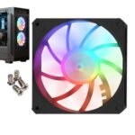 Computer Case Fans, Caseos Fan - RGB Silent Slim CPU Raders Raders for Home Work Game. - Image 2