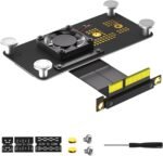 Convertidores NVME HDD de velocidad rápida a tarjeta adaptadora PCIe 4 con ventilador de refrigeración para mejorar el rendimiento de la computadora, adaptador NVMe SSDs - Image 2