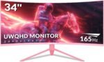 Curved Gaming Monitor 34 Inch 4K 165Hz 1500R HDR10 FreeSync 4000:1 Base Quick Installation Wide Range Colors - Image 2