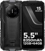 DOOGEE Fire 3 Unbreakable Mobile Phone Android 15, 5.5" IPS HD+, 8350mAh, 12GB +64GB/2TB TF Rugged Mobile, 13MP+8MP, Octa Core, NFC/Face ID/GPS/OTG/3.5mm/Widevine L1/IP68&IP69/4G Dual SIM Smartphone - Imagen 2