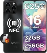 DOOGEE Note 58 Pro Free Mobile Phone Andriod 16, 32GB+256GB Smartphone Octa Core 6.75" HD+ 90Hz Mobile, Battery 6250mAh, 16MP+8MP, Mobile Phone 8.6mm, Dual SIM 4G/ GPS/NFC/Fingerprint Black - Image 2