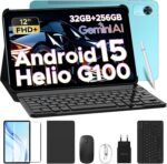 DOOGEE Tab E3+ VIP Android 15 Tablet 12 Inch, 32GB+256GB/2TB G100 with Gemini AI,8800mAh Tablet with Keyboard and Pencil, 4G Dual SIM Tablet Gaming, 13MP+5MP, WiFi 5G/GPS/OTG/Face ID/Jack 3.5mm - Imagen 2