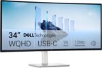 Dell 34 Plus USB-C Monitor - S3425DW, WQHD (3440x1440), 21:9 Curved, 120Hz, VA, 1ms, AMD FreeSync Premium, HDR10, Height Adjustment, Built-in Speakers, 2 USB-C, 2 HDMI, 2 USB, 3 Year Warranty - Image 2