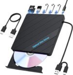 ELUTENG External CD/DVD Drive with USB 3.0 Type-C External DVD Burner - Image 2