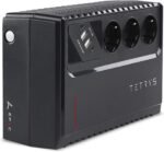 EPYC TETRYS – Power Strip UPS 850 VA/480 W, Uninterruptible Power Supply for PC, Line Interactive Technology, AVR, 3 Schuko Outlets, 800 VA UPS - Image 2