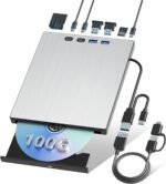 External Blu ray Drive for Laptop, Blu Ray Burner USB 3.0 Type C, CD/BD, Compatible with 100G Bluray/DVD for PC, Compatible with Windows, Linux, Mac OS - Image 2