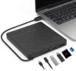 External CD DVD Drive for Laptop - External DVD Burner with USB 3.0 Type-C Type C SD/TF Card Reader and USB Ports - External CD DVD Drive for MacBook Laptop - Image 2