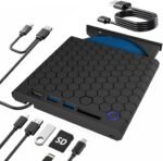 External CD DVD Drive for Laptop USB 3.0 and Type-C Optical DVD Drive ROM Burner Rewriter for Laptop PC Mac OS MacBook WindowsXP /2003, Win 7/8/8.1/10,Vista,Linux,Mac 10 OS System - Image 2