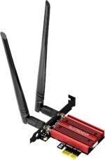 GLOTRENDS AX5400 WiFi 6E PCIe Card with Low Profile Support for Desktop PC, Intel AX210 Chip, 802.11ax, Bluetooth 5.3, Supports Windows 11/10/Linux, Does Not Support Mac OS/Windows 7/XP - Image 2