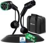 GONEO Charging Cable Type 2 22kW 7M 32A Mode 3 Charging Cable for Electric Car Type 2 and 3 Phases for E Auto EV/PHEV Type 2 to Type 2 with Carry Bag - Imagen 2