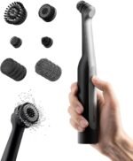 HOTO Wand Electric Household Cleaning Brushes, Rechargeable Joint Cleaning Brush with 12 Brush Heads, IPX7 Waterproof Total Brush Boards Cleaning for Bathroom, Kitchen, Tiles, Cracks - Image 2