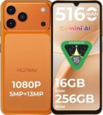 HOTWAV A17 Pro Mobile Phone (2026) 16GB + 256GB 1TB Free Mobile Phones, 5160 mAh Battery, 6.75 Inches HD+ Screen Android 15 Smartphone, Camera 13MP+5MP, 4G Dual SIM/WiFi 6/Face ID/OTG/GPS - Imagen 2